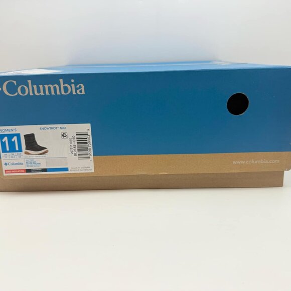 Columbia Womens Snowtrot Mid Boot Black Sea Salt US Size 11 - Picture 4 of 13